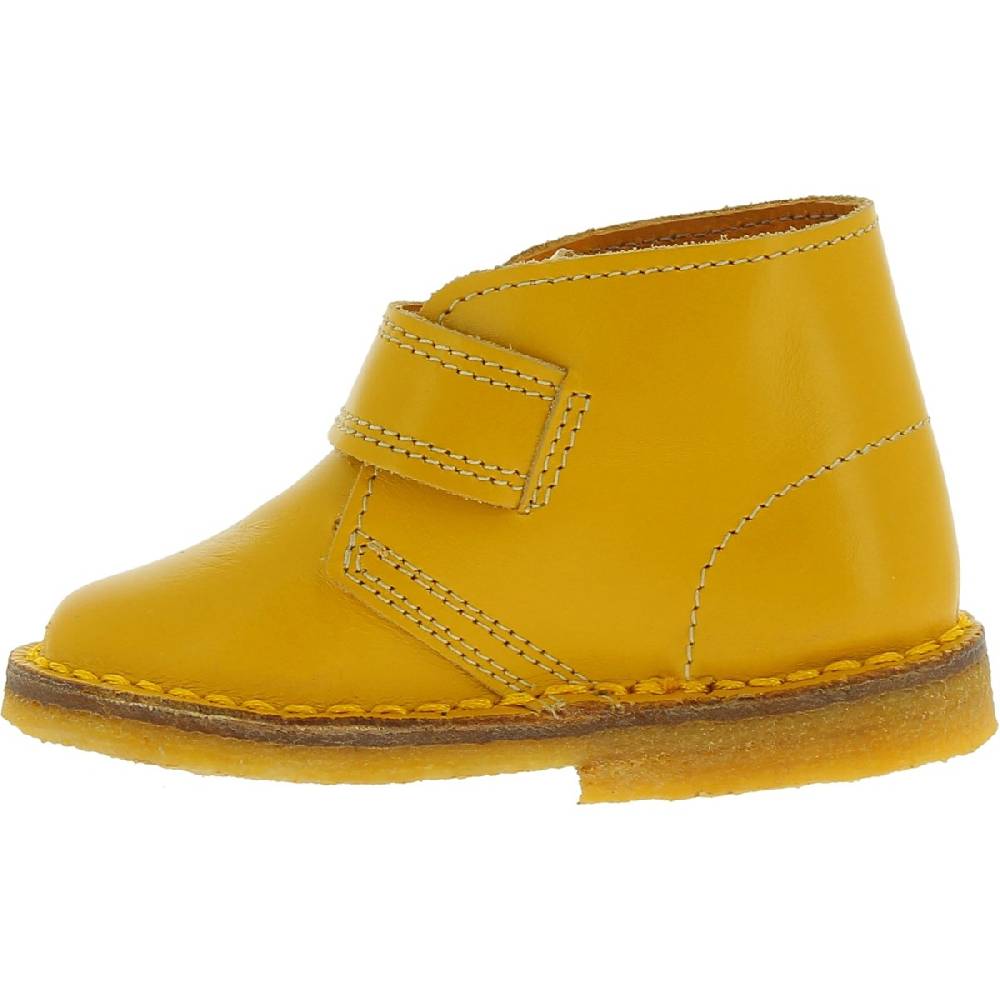 Lartigiano Del Cuoio Scarponcini vera pelle da bambino color giallo fatti a mano in Italia Consegna Veloce