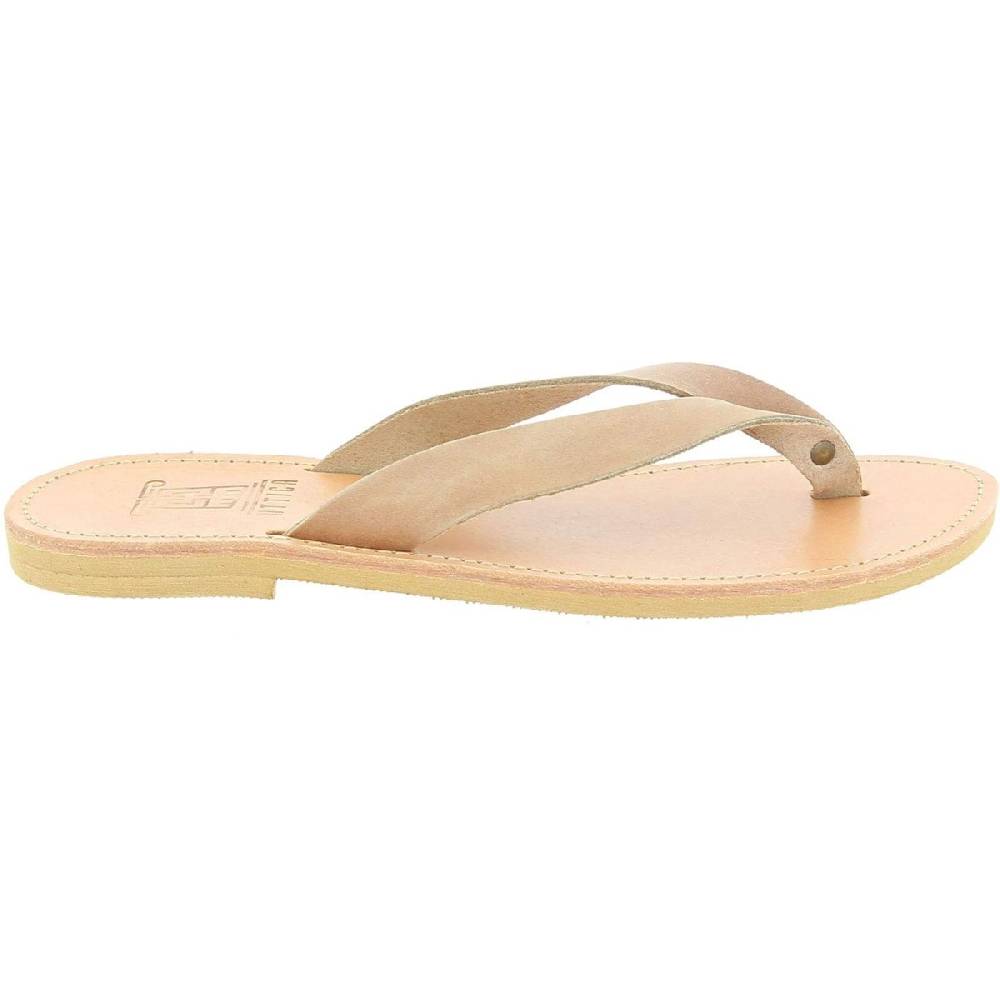 Lartigiano Del Cuoio Sandali infradito slip-on da uomo in pelle nabuk nude fatti a mano Prezzo Ridotto