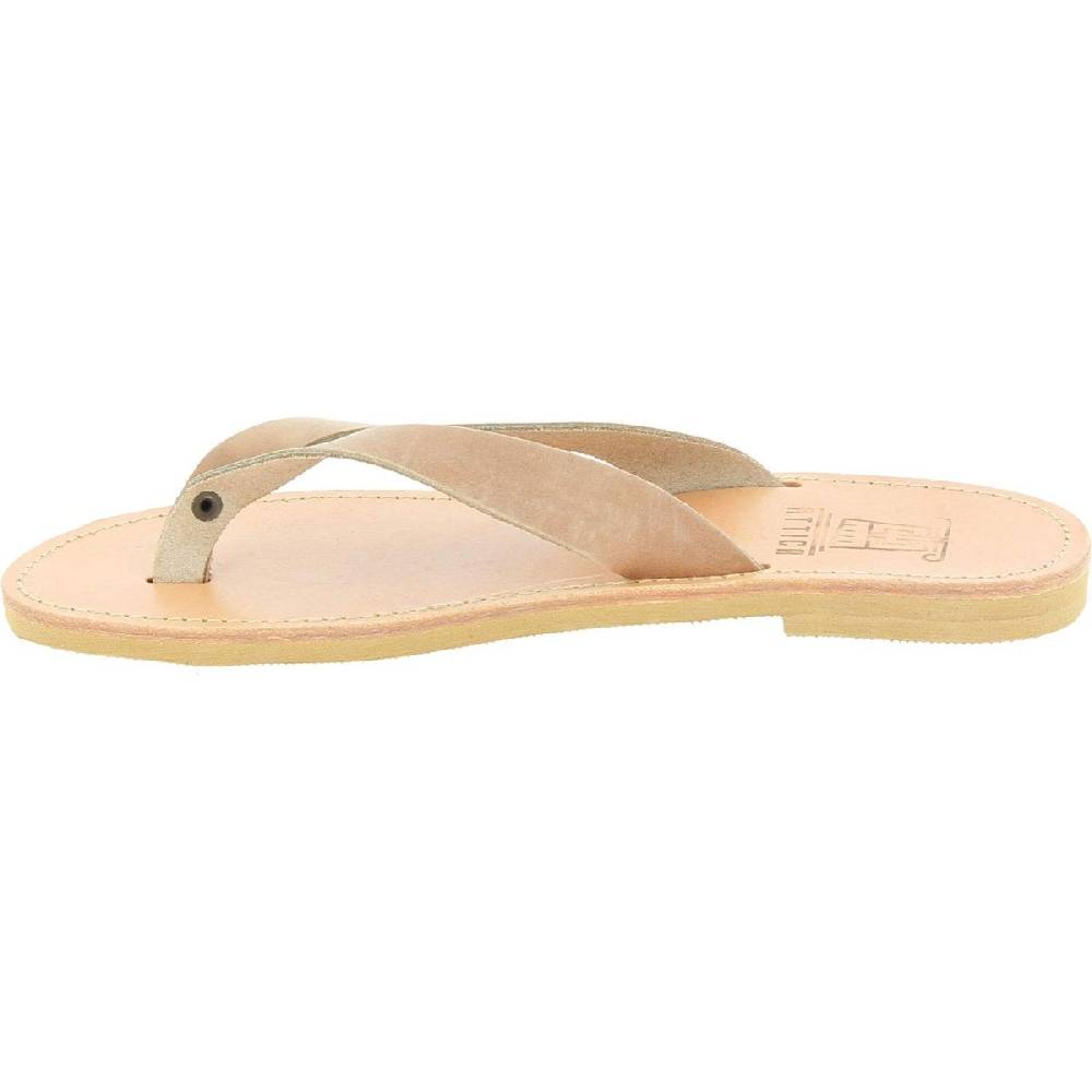 Lartigiano Del Cuoio Sandali infradito slip-on da uomo in pelle nabuk nude fatti a mano Prezzo Ridotto