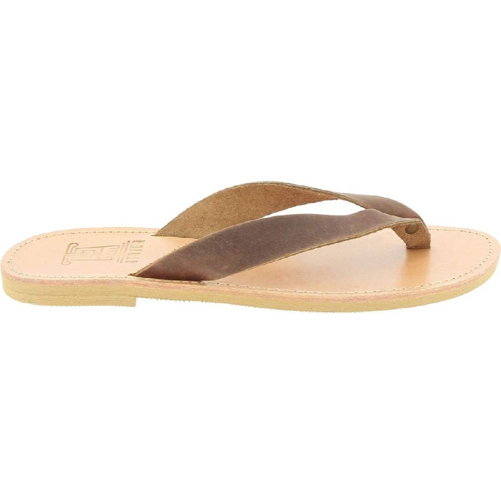 Lartigiano Del Cuoio Infradito uomo in nubuck testa di moro handmade in Greece Sottocosto