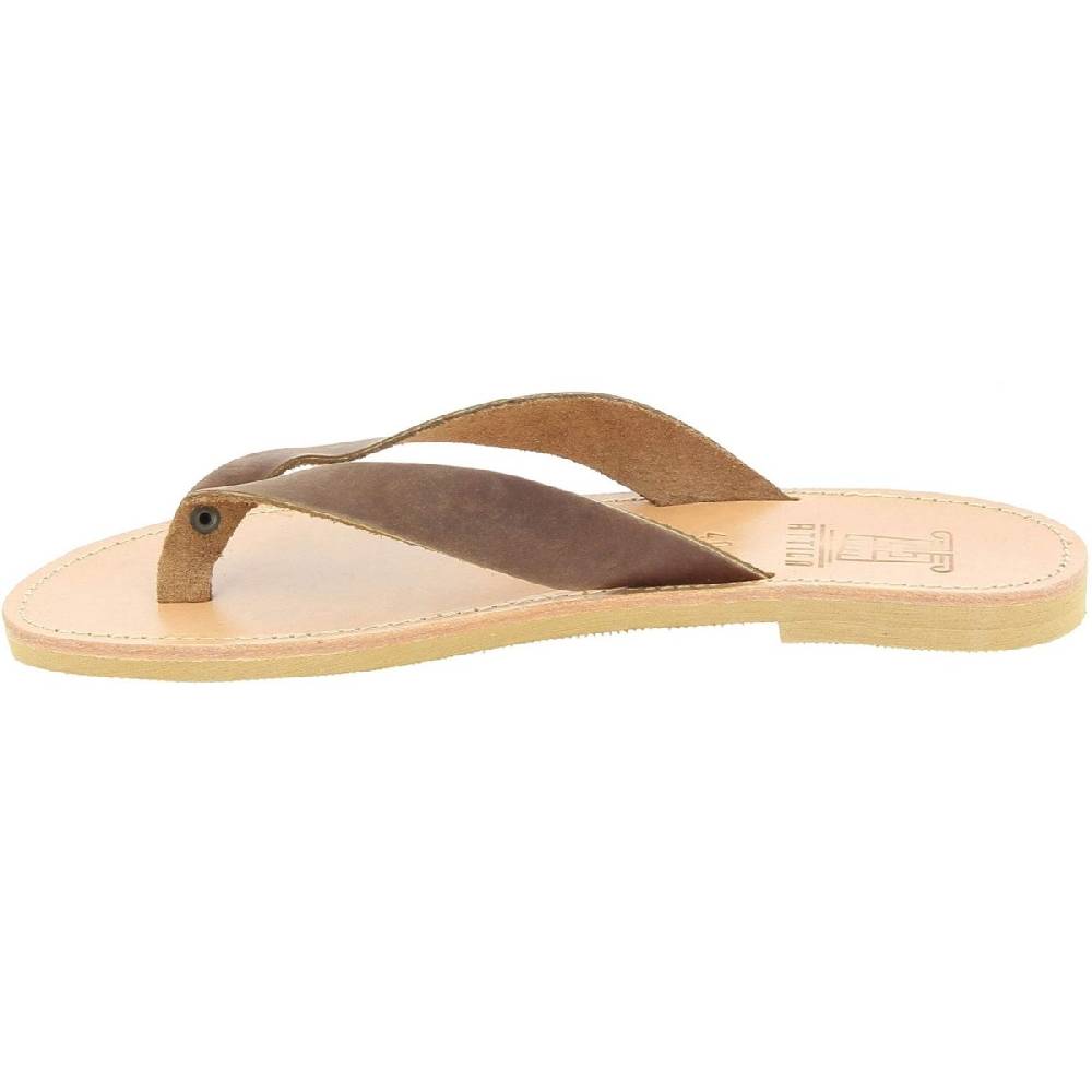 Lartigiano Del Cuoio Infradito uomo in nubuck testa di moro handmade in Greece Sottocosto