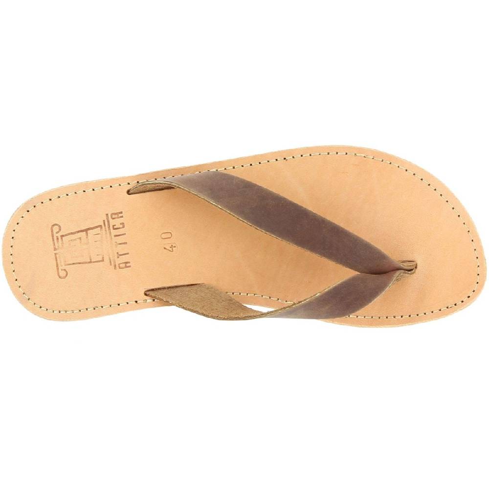 Lartigiano Del Cuoio Infradito uomo in nubuck testa di moro handmade in Greece Sottocosto