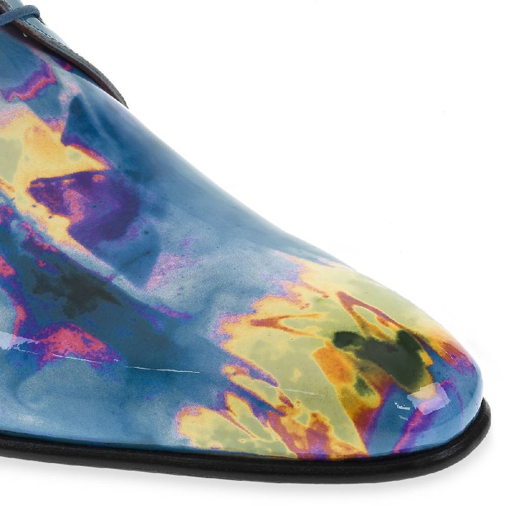 Lartigiano Del Cuoio Derby da cerimonia in vernice Psychedelic - Fratelli Borgioli - Artigianalità Italiana Prezzo basso