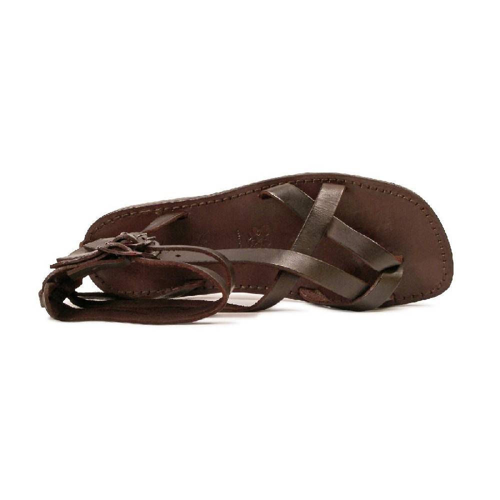 Lartigiano Del Cuoio Sandali gladiatore uomo in pelle color Testa di Moro Saldi Di Fabbrica