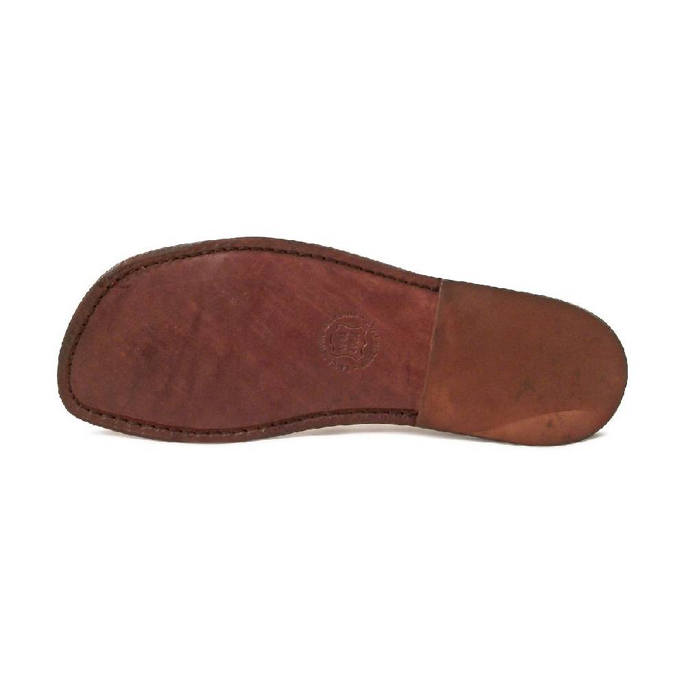 Lartigiano Del Cuoio Sandali gladiatore uomo in pelle color Testa di Moro Saldi Di Fabbrica