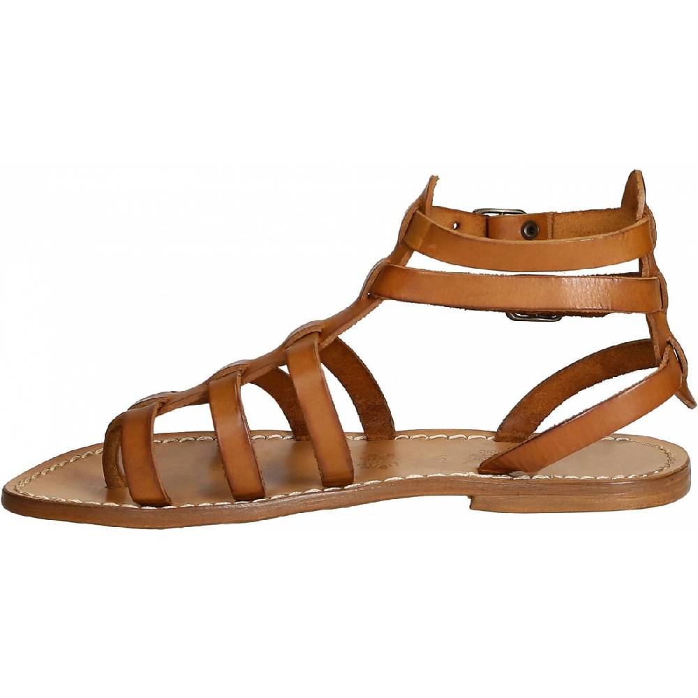 Lartigiano Del Cuoio Sandali gladiatore in pelle colore cuoio antico fatti a mano in Italia Vendite Flash