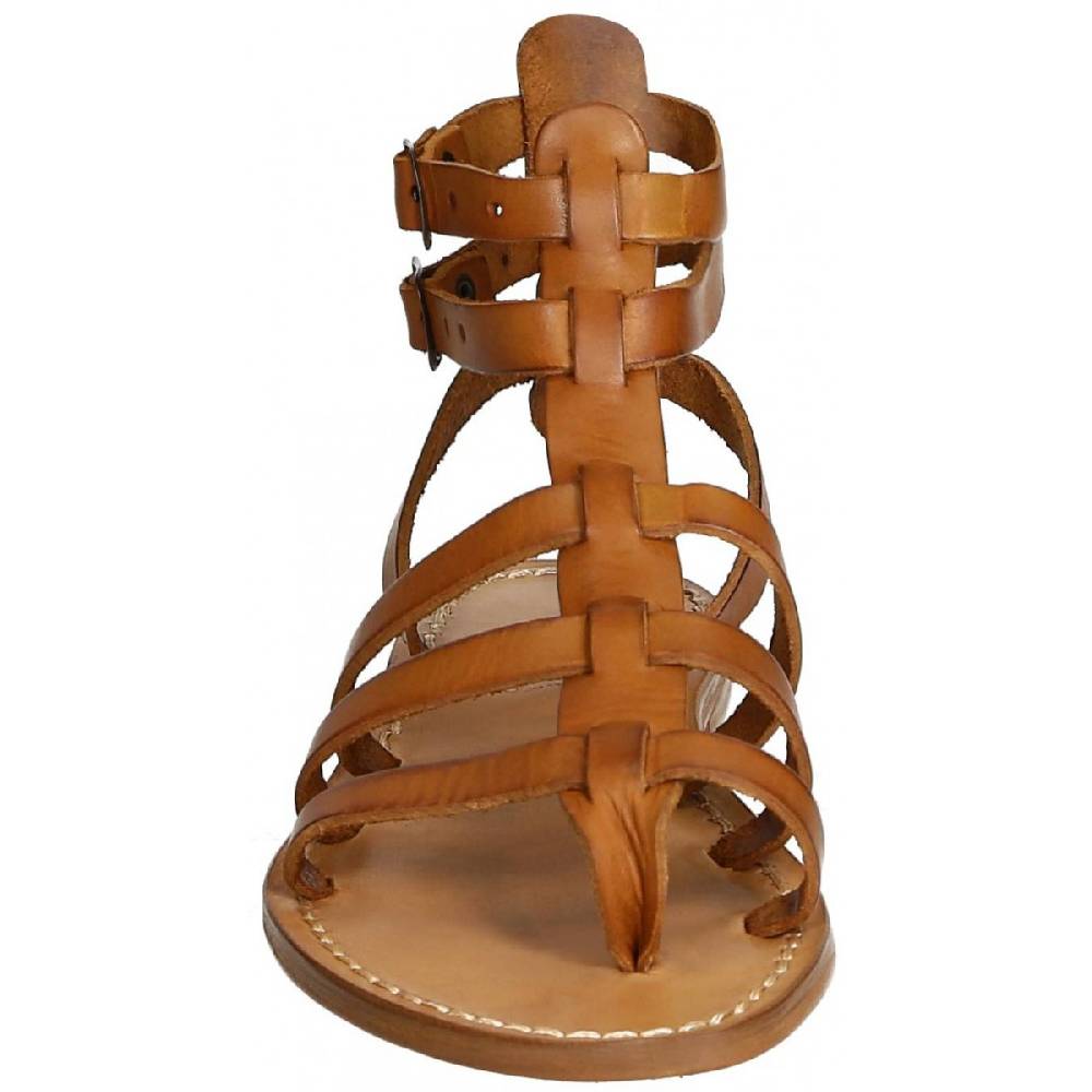 Lartigiano Del Cuoio Sandali gladiatore in pelle colore cuoio antico fatti a mano in Italia Vendite Flash