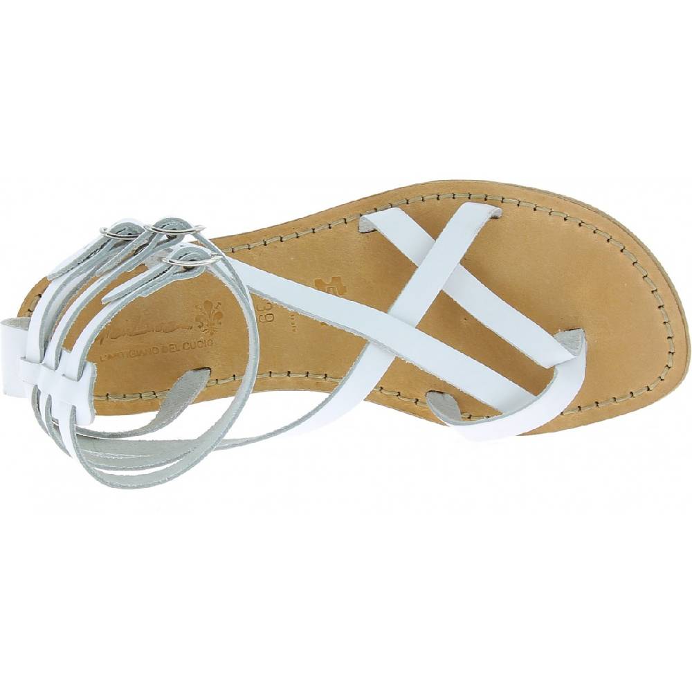 Lartigiano Del Cuoio Sandali gladiatore fatti a mano in pelle colore bianco Negozio