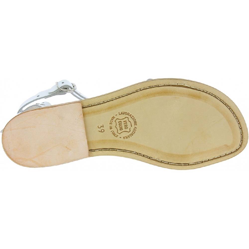 Lartigiano Del Cuoio Sandali gladiatore fatti a mano in pelle colore bianco Negozio