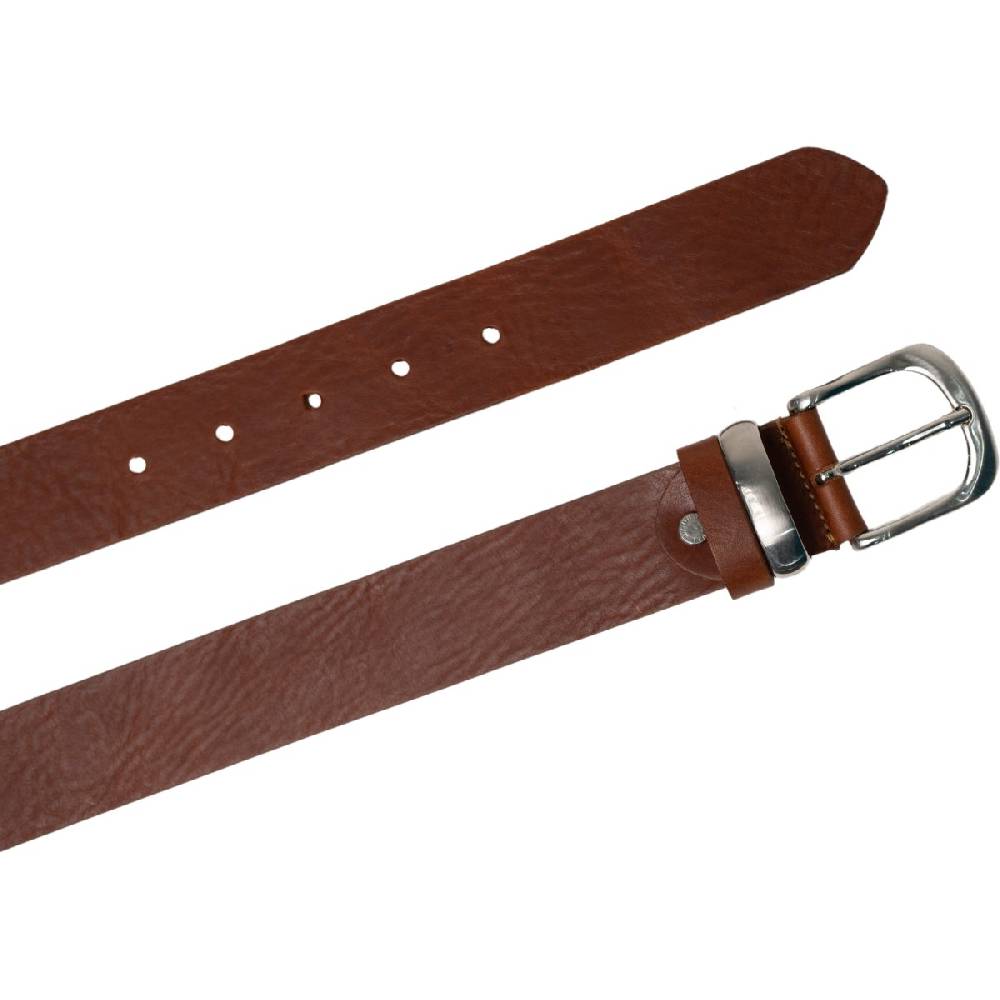 Lartigiano Del Cuoio Cintura in pelle color cuoio con fibbia e passante in metallo Offerta