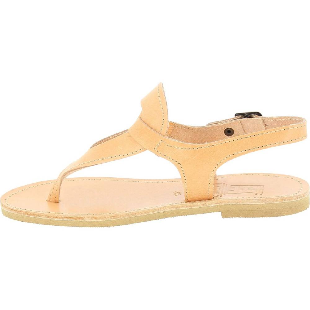 Lartigiano Del Cuoio Sandali infradito a goccia da donna fatti a mano in pelle di vitello colore nude In Linea