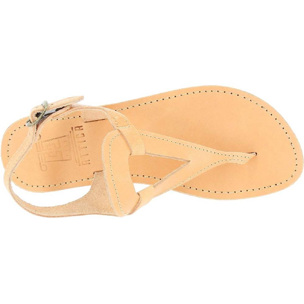 Lartigiano Del Cuoio Sandali infradito a goccia da donna fatti a mano in pelle di vitello colore nude In Linea