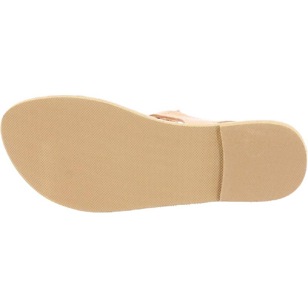 Lartigiano Del Cuoio Sandali infradito a goccia da donna fatti a mano in pelle di vitello colore nude In Linea