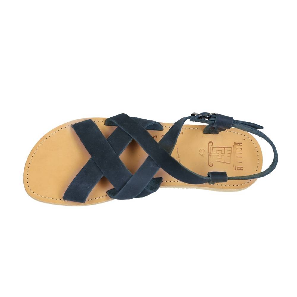 Lartigiano Del Cuoio Sandali infradito da uomo in pelle nabuk nero fatti a mano Prezzo Ridotto