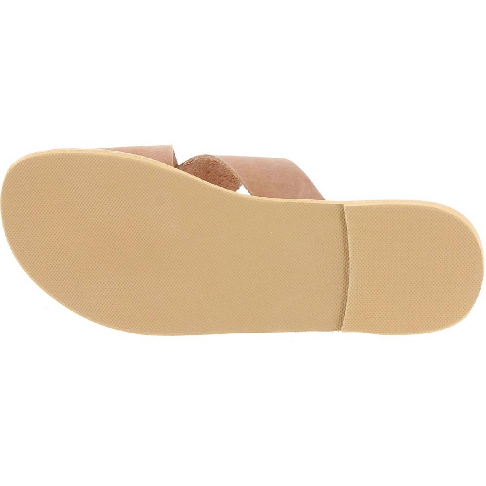 Lartigiano Del Cuoio Sandali uomo in nubuck marrone chiaro fatti a mano in Grecia Offerta