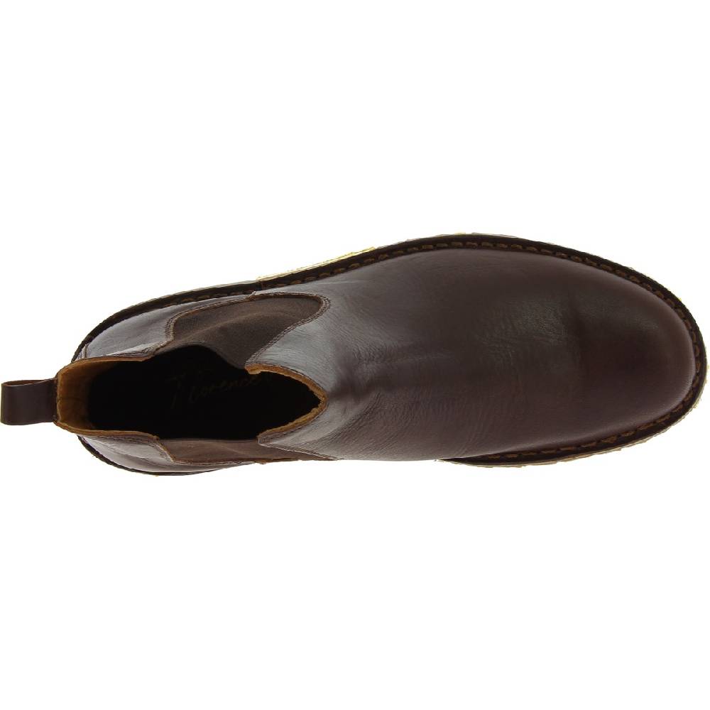 Lartigiano Del Cuoio Stivaletto beatles in pelle marrone scuro e suola Vibram Vendita Calda