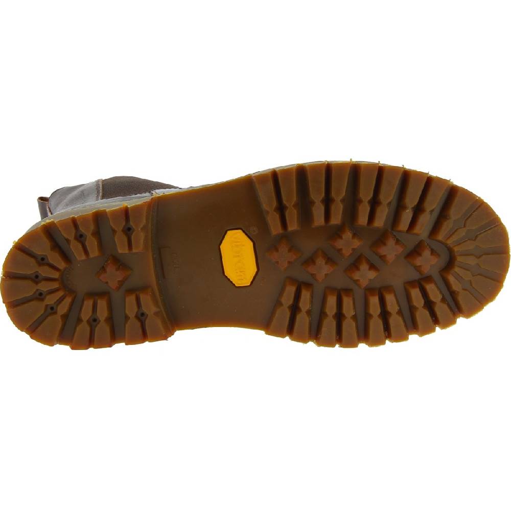 Lartigiano Del Cuoio Stivaletto beatles in pelle marrone scuro e suola Vibram Vendita Calda