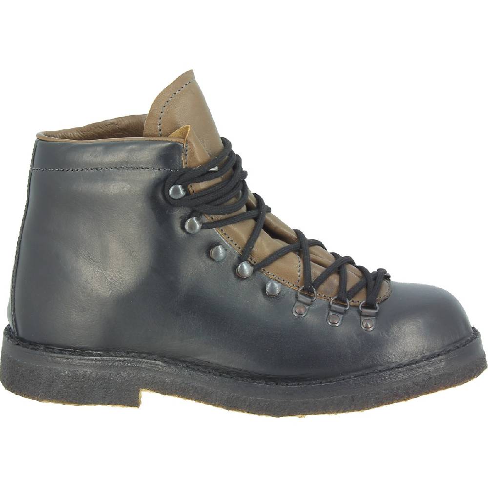 Lartigiano Del Cuoio Stivale da montagna unisex color nero con suola in caucciù Vendite Flash