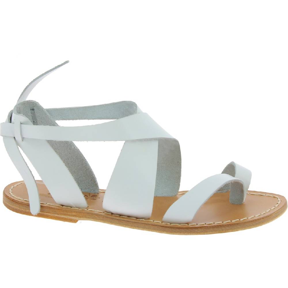 Lartigiano Del Cuoio Sandali donna fatti a mano in pelle colore bianco Promozione