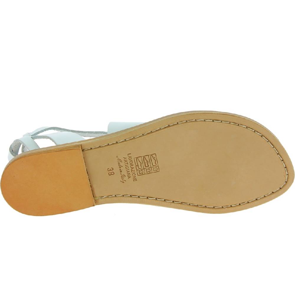 Lartigiano Del Cuoio Sandali donna fatti a mano in pelle colore bianco Promozione