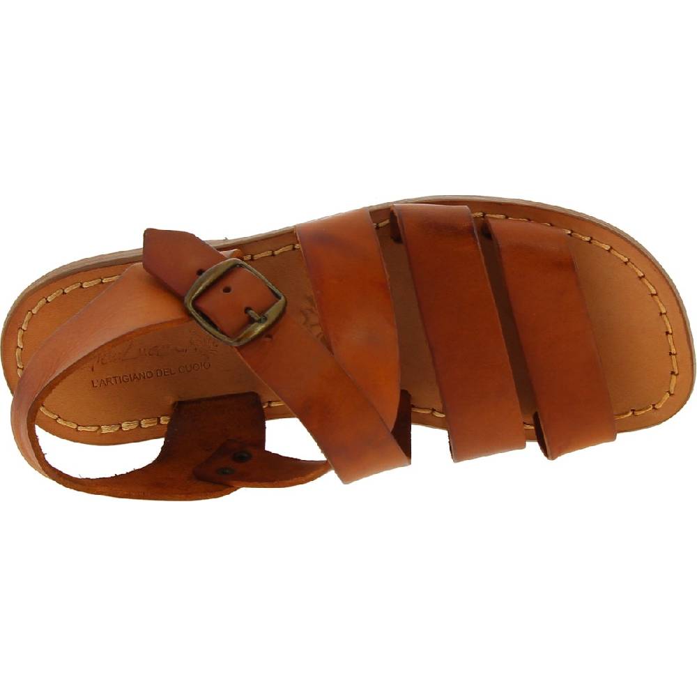 Lartigiano Del Cuoio Sandali da uomo in pelle color cuoio fatti a mano in Italia Soddisfazione Garantita