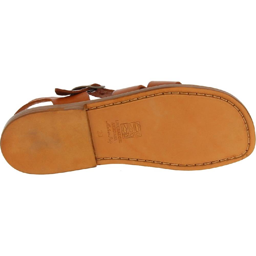 Lartigiano Del Cuoio Sandali da uomo in pelle color cuoio fatti a mano in Italia Soddisfazione Garantita