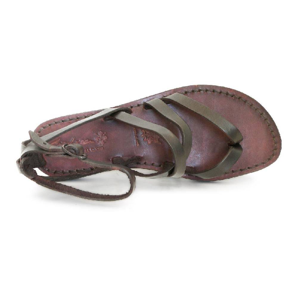 Lartigiano Del Cuoio Scarpe alla schiava artigianali in pelle marrone Offerte