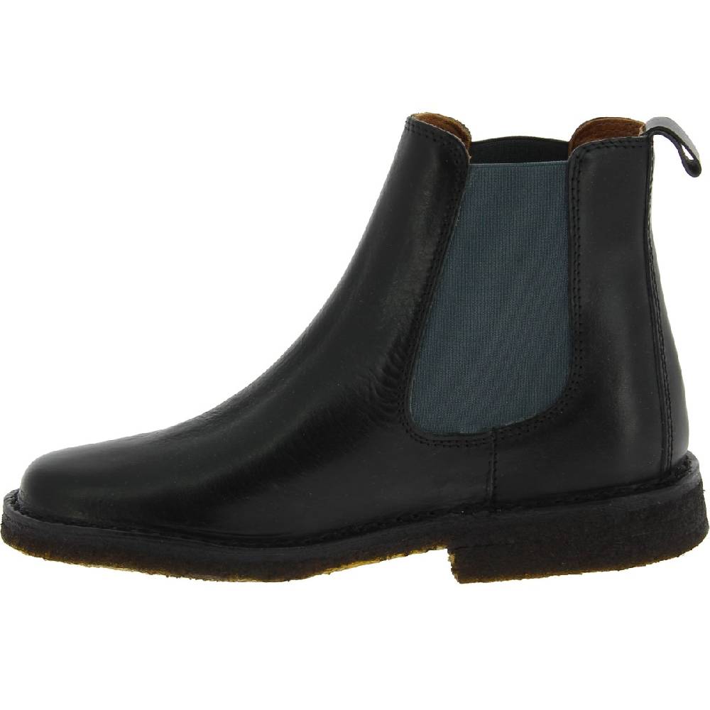 Lartigiano Del Cuoio Stivaletti chelsea donna in pelle nera e suola in para artigianali Vendite Flash