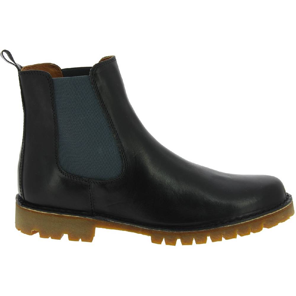 Lartigiano Del Cuoio Stivaletto beatles uomo in pelle nera e suola Vibram Moda