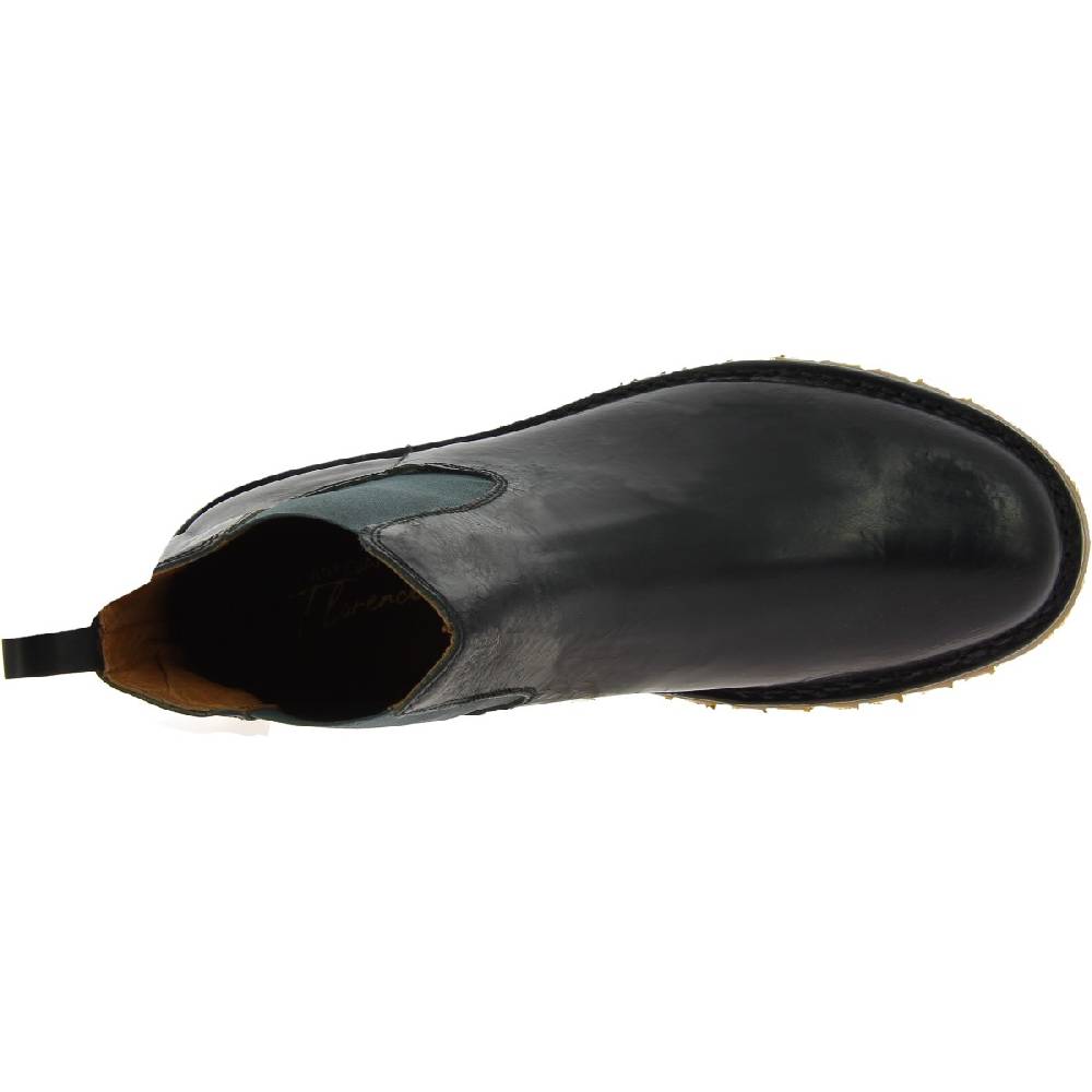 Lartigiano Del Cuoio Stivaletto beatles uomo in pelle nera e suola Vibram Moda