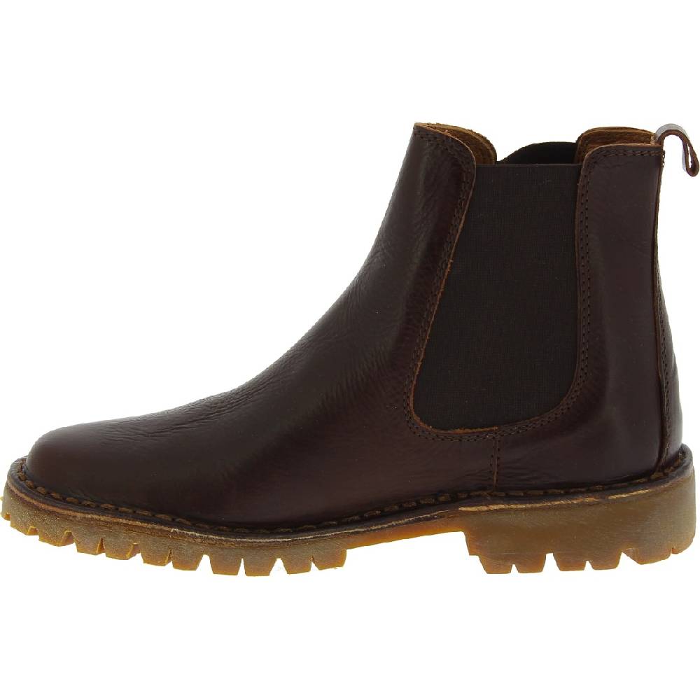 Lartigiano Del Cuoio Stivaletto beatles donna in pelle marrone scuro e suola Vibram 2025