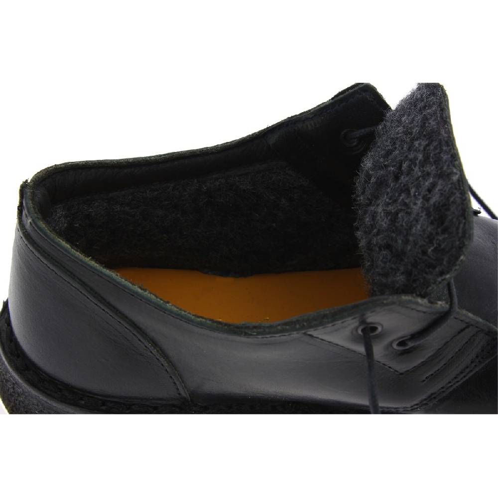Lartigiano Del Cuoio Scarpe basse da uomo in pelle nera con fodera invernale Italia