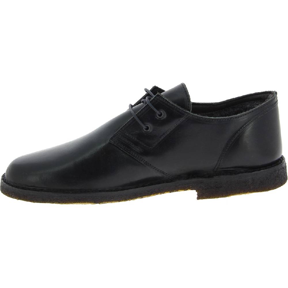 Lartigiano Del Cuoio Scarpe basse da uomo in pelle nera con fodera invernale Italia