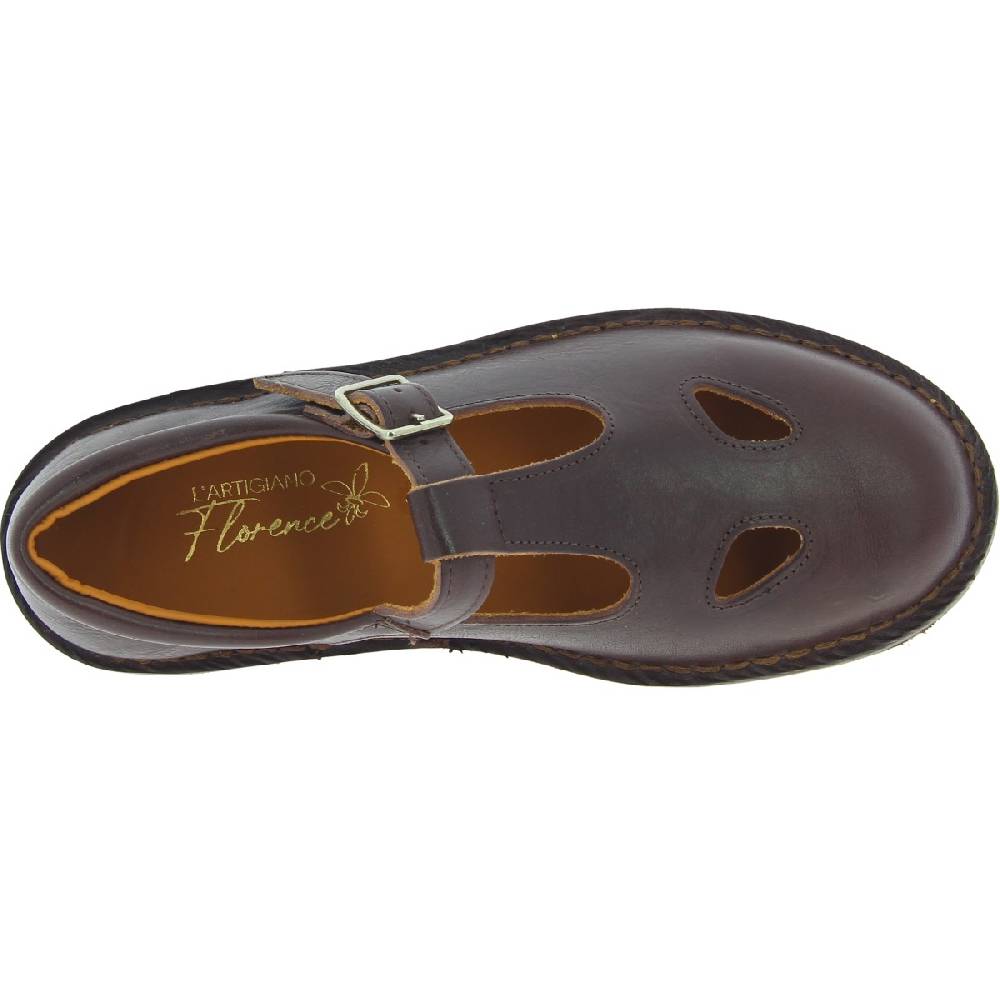 Lartigiano Del Cuoio Scarpe aperte da uomo in pelle marrone scuro fatte a mano in Italia In Linea