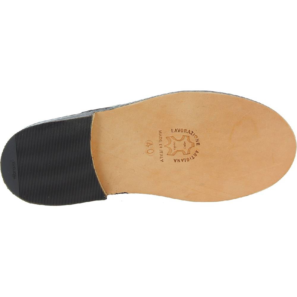 Lartigiano Del Cuoio Scarpe aperte da uomo in pelle marrone scuro fatte a mano in Italia In Linea