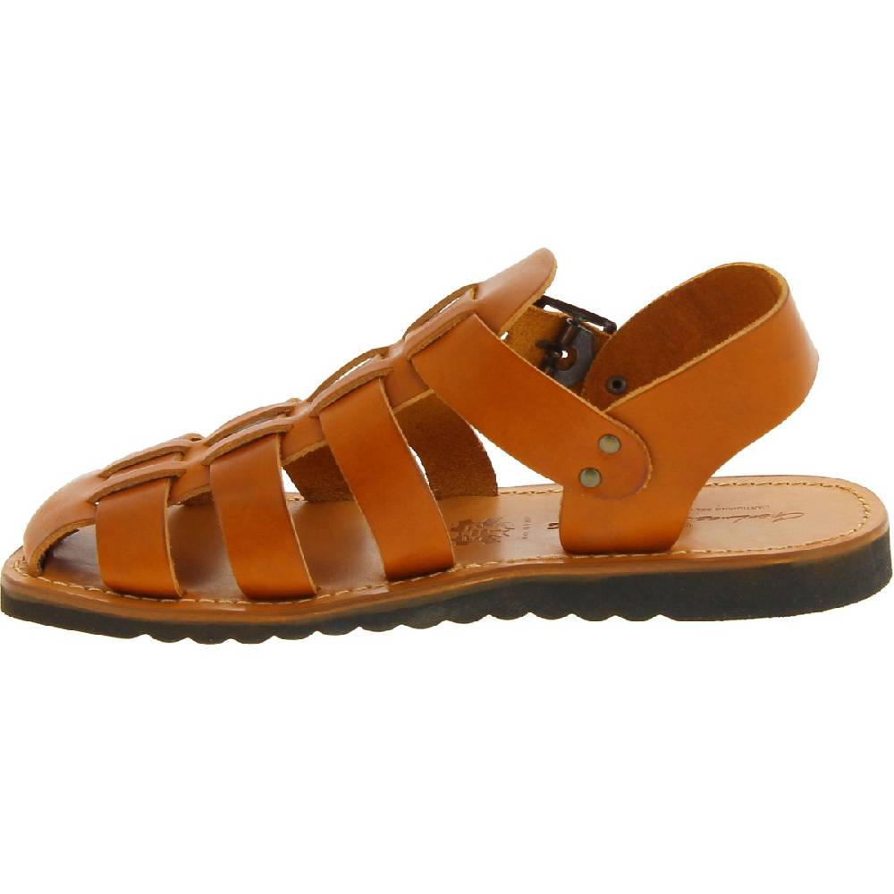 Lartigiano Del Cuoio Sandali frate uomo in pelle color cuoio fatti a mano Qualità Garantita