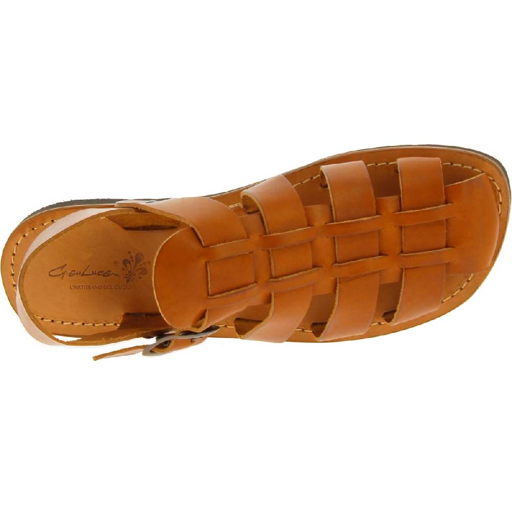 Lartigiano Del Cuoio Sandali frate uomo in pelle color cuoio fatti a mano Qualità Garantita