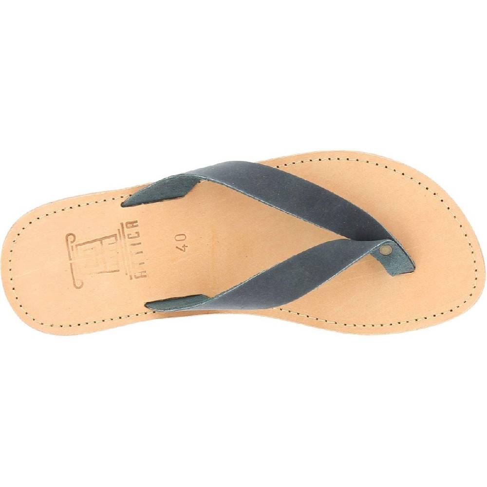 Lartigiano Del Cuoio Sandali infradito slip-on da uomo in pelle nabuk nera fatti a mano Negozi Online