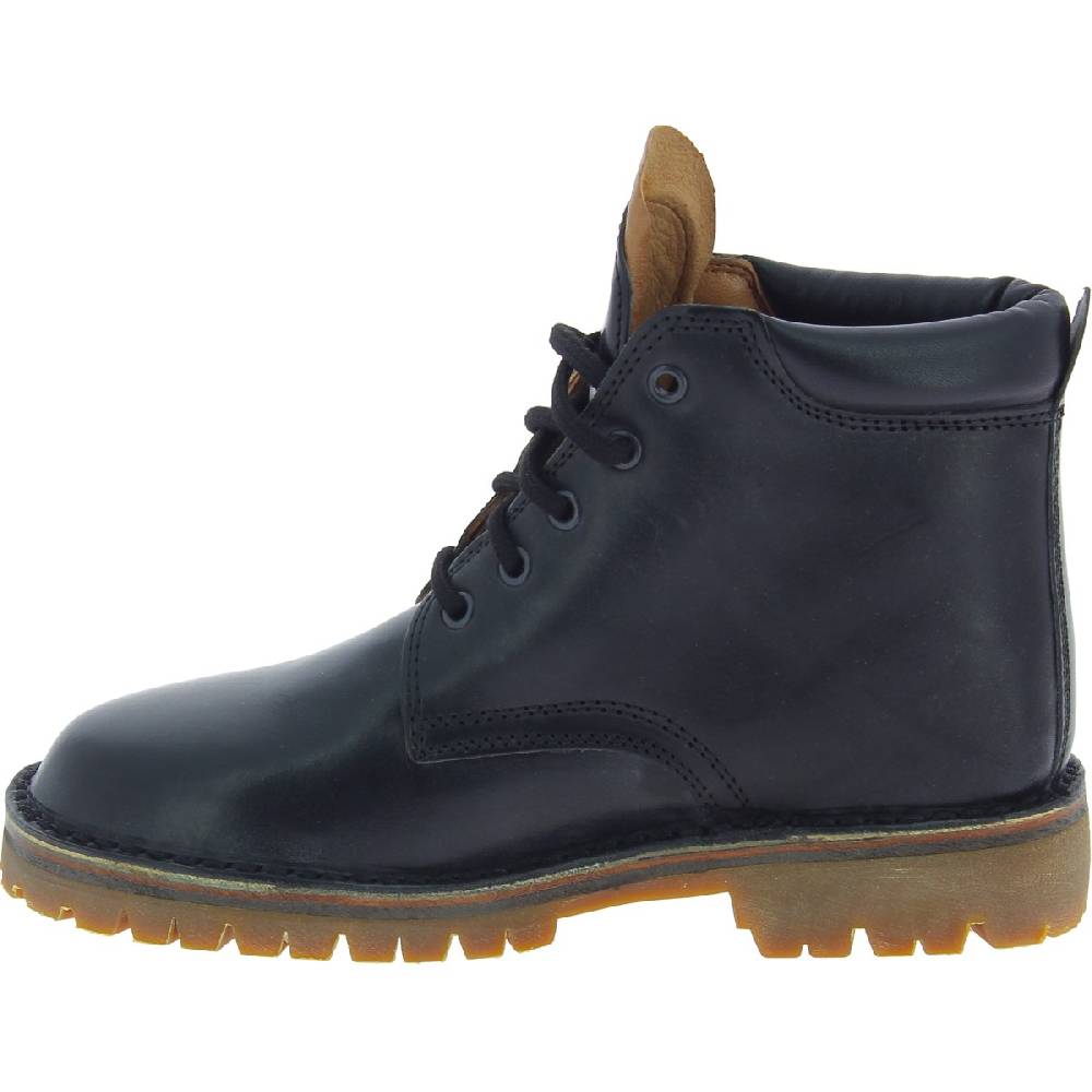 Lartigiano Del Cuoio Stivaletti donna artigianali in pelle nero con suola Vibram Vendita Calda
