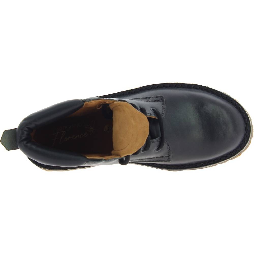 Lartigiano Del Cuoio Stivaletti donna artigianali in pelle nero con suola Vibram Vendita Calda