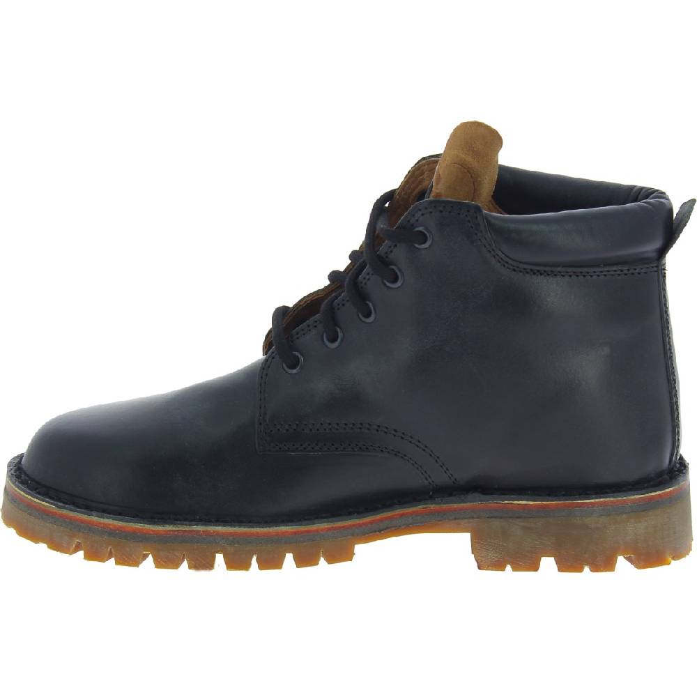 Lartigiano Del Cuoio Stivaletti uomo artigianali in pelle nera e suola Vibram Vendita Economica