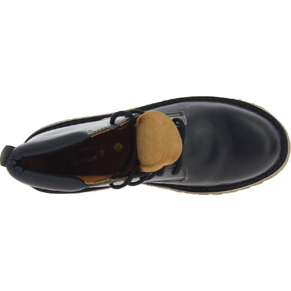 Lartigiano Del Cuoio Stivaletti uomo artigianali in pelle nera e suola Vibram Vendita Economica