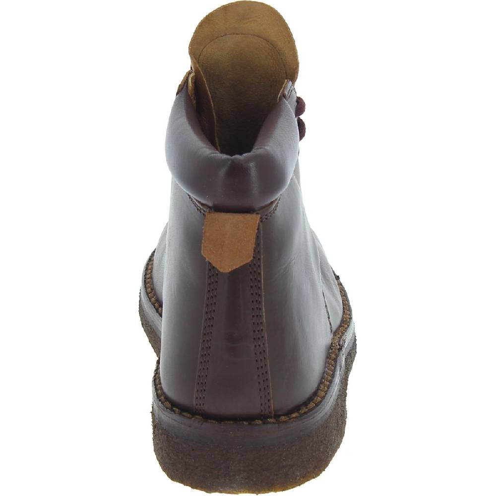 Lartigiano Del Cuoio Stivaletti uomo artigianali in pelle marrone scuro conciata al vegetale Saldi Di Fabbrica