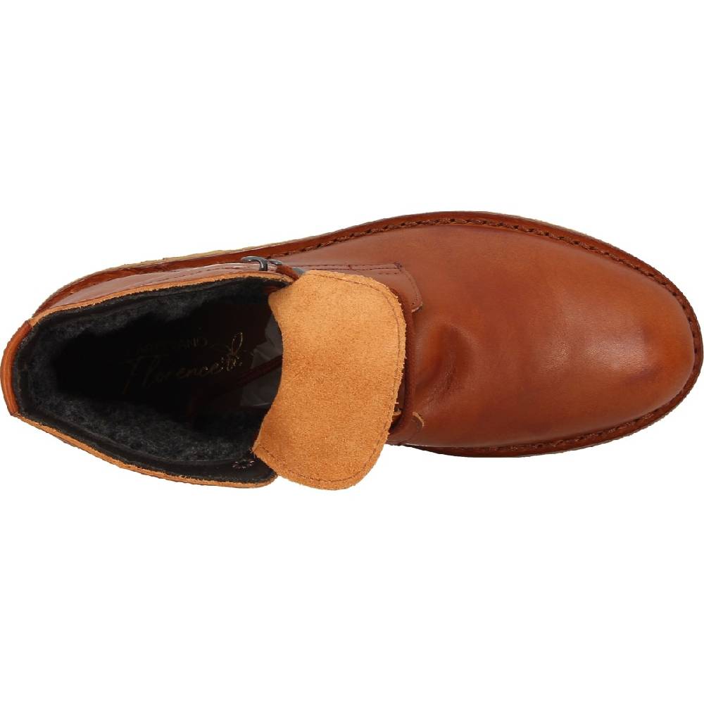 Lartigiano Del Cuoio Stivaletti da uomo in pelle color cuoio con fodera invernale Vendite Flash