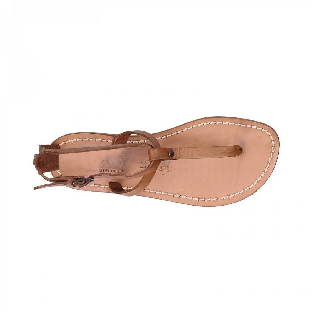 Lartigiano Del Cuoio Sandalo infradito donna in pelle color cuoio 2025