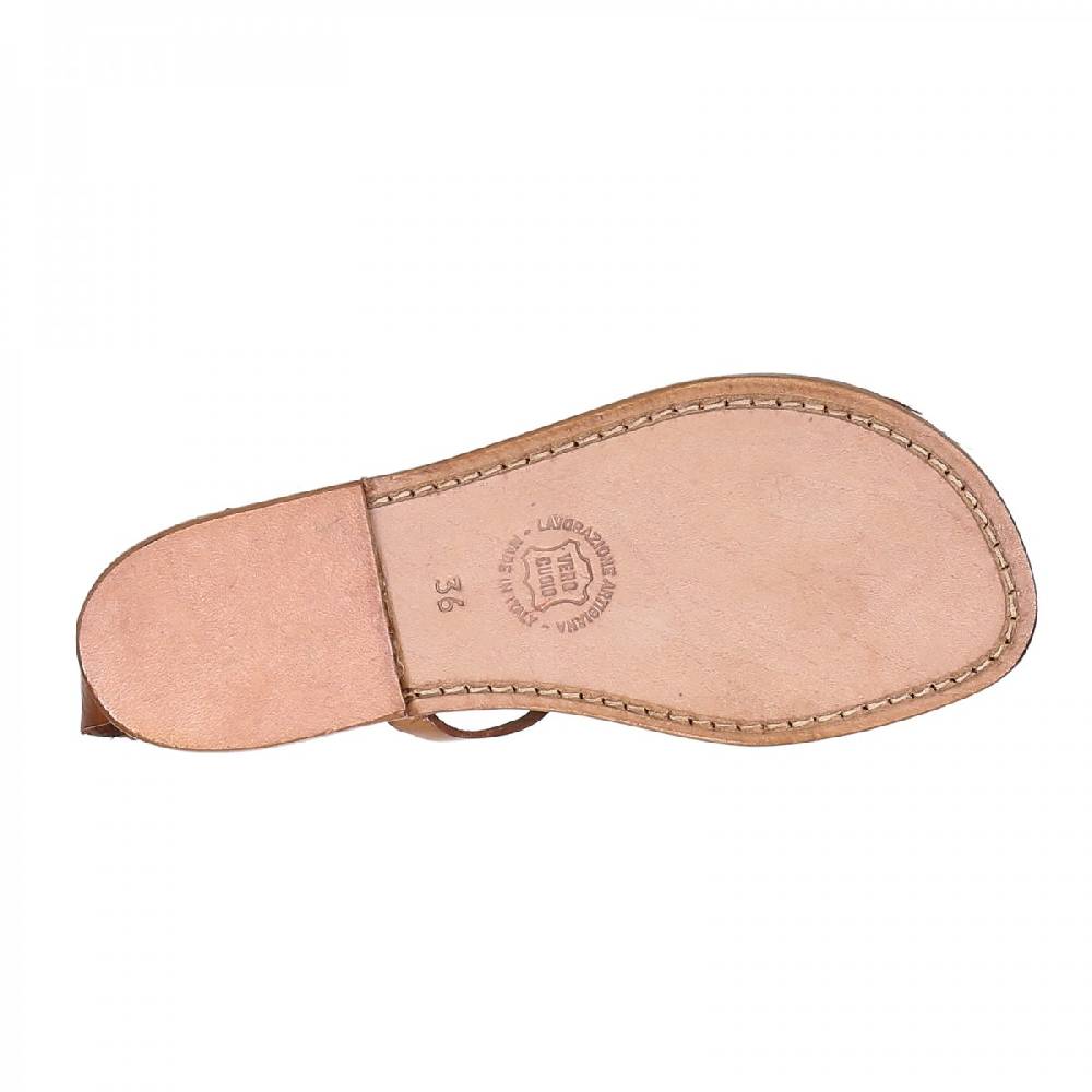 Lartigiano Del Cuoio Sandalo infradito donna in pelle color cuoio 2025
