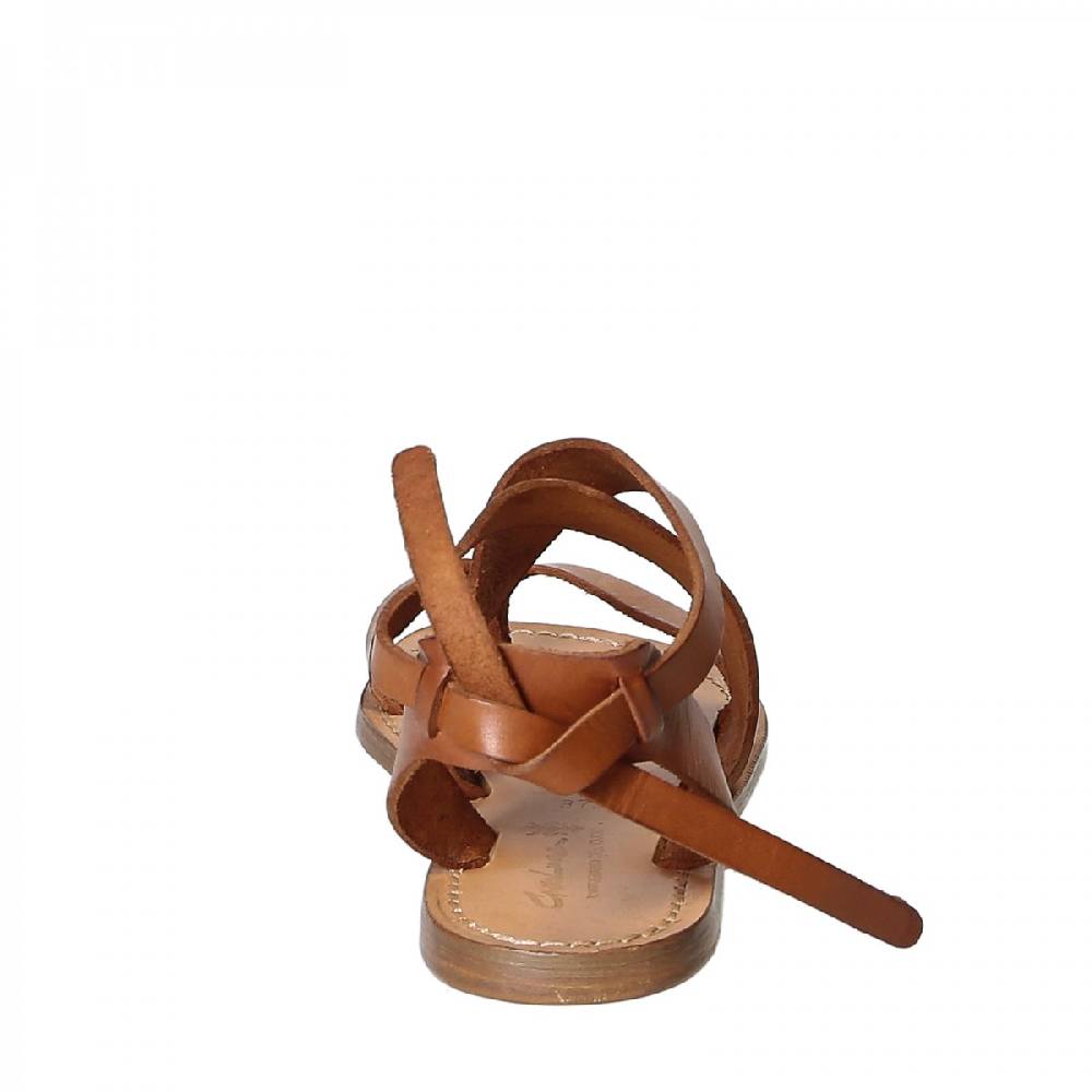 Lartigiano Del Cuoio Sandali donna fatti a mano in pelle colore cuoio Soddisfazione Garantita