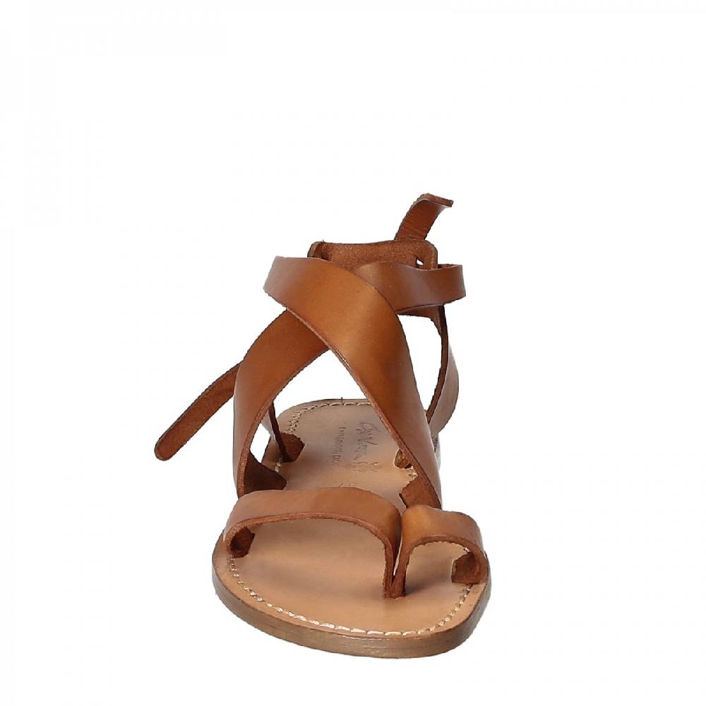 Lartigiano Del Cuoio Sandali donna fatti a mano in pelle colore cuoio Soddisfazione Garantita