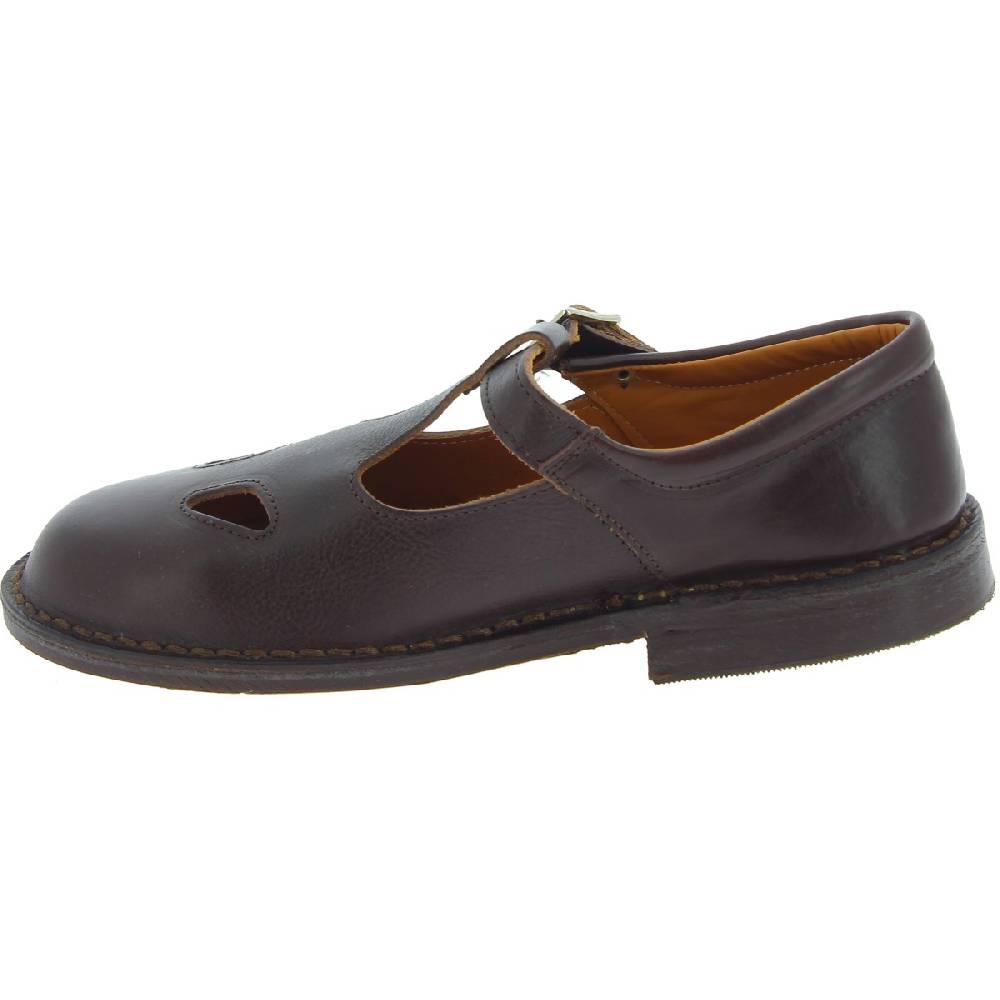 Lartigiano Del Cuoio Scarpe aperte da donna in pelle marrone scuro fatte a mano in Italia Offerte