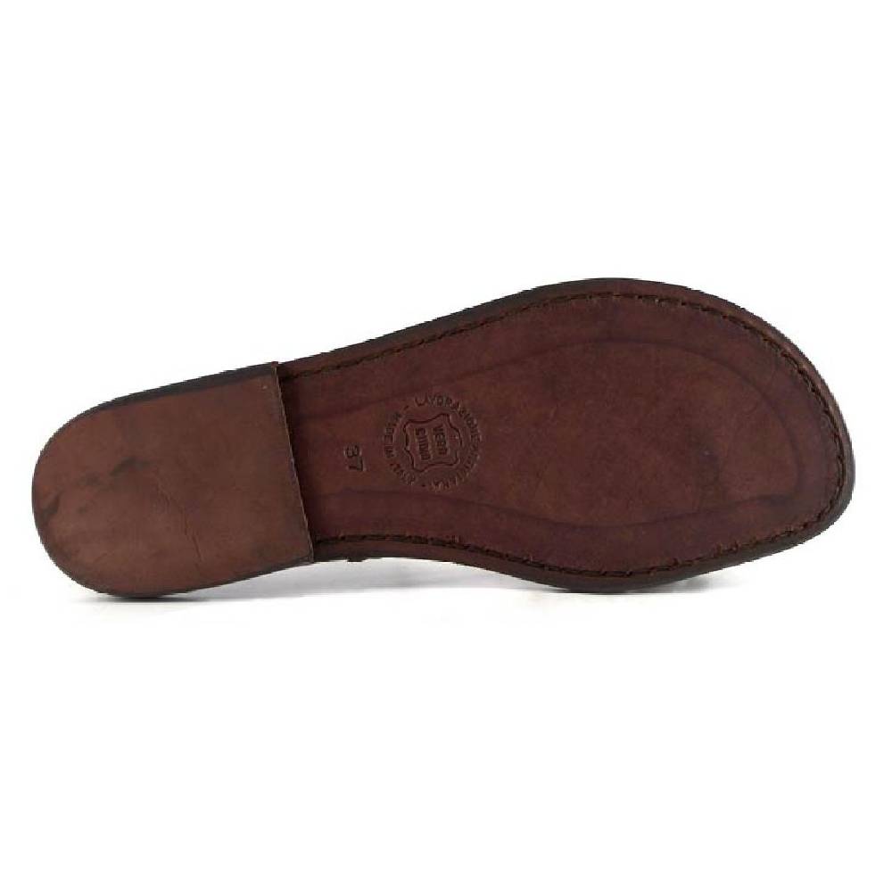 Lartigiano Del Cuoio Sandali donna realizzati a mano in pelle color testa di moro Hotsell